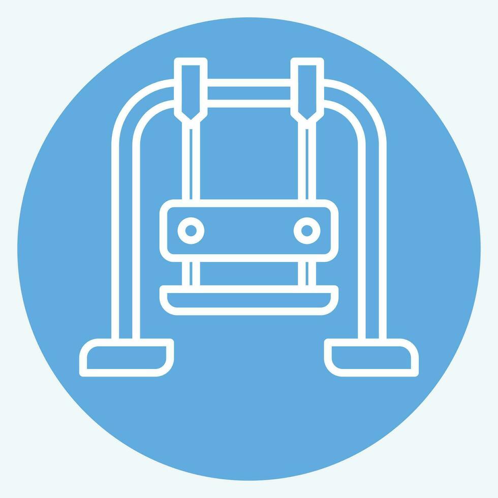 Icon Swing. related to Amusement Park symbol. blue eyes style. simple design editable. simple illustration vector