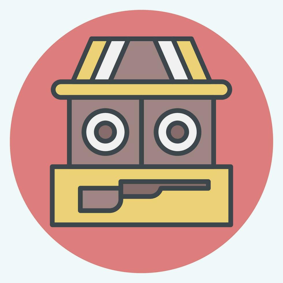 Icon Shooting. related to Amusement Park symbol. color mate style. simple design editable. simple illustration vector