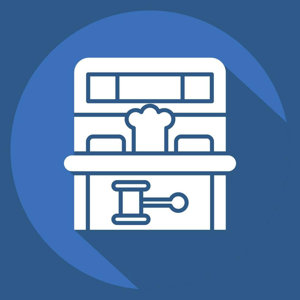 Icon Mole Game. related to Amusement Park symbol. long shadow style. simple design editable. simple illustration vector