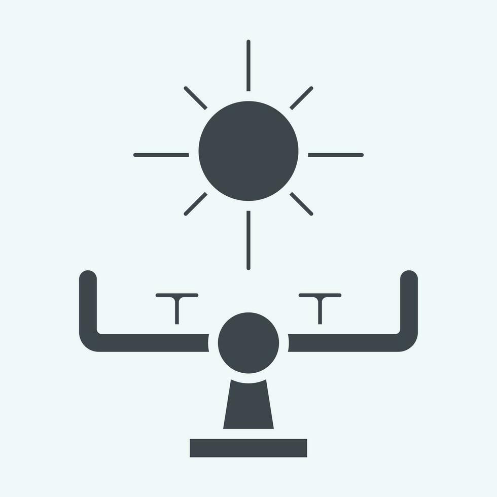 Icon Seesaw. related to Amusement Park symbol. glyph style. simple design editable. simple illustration vector