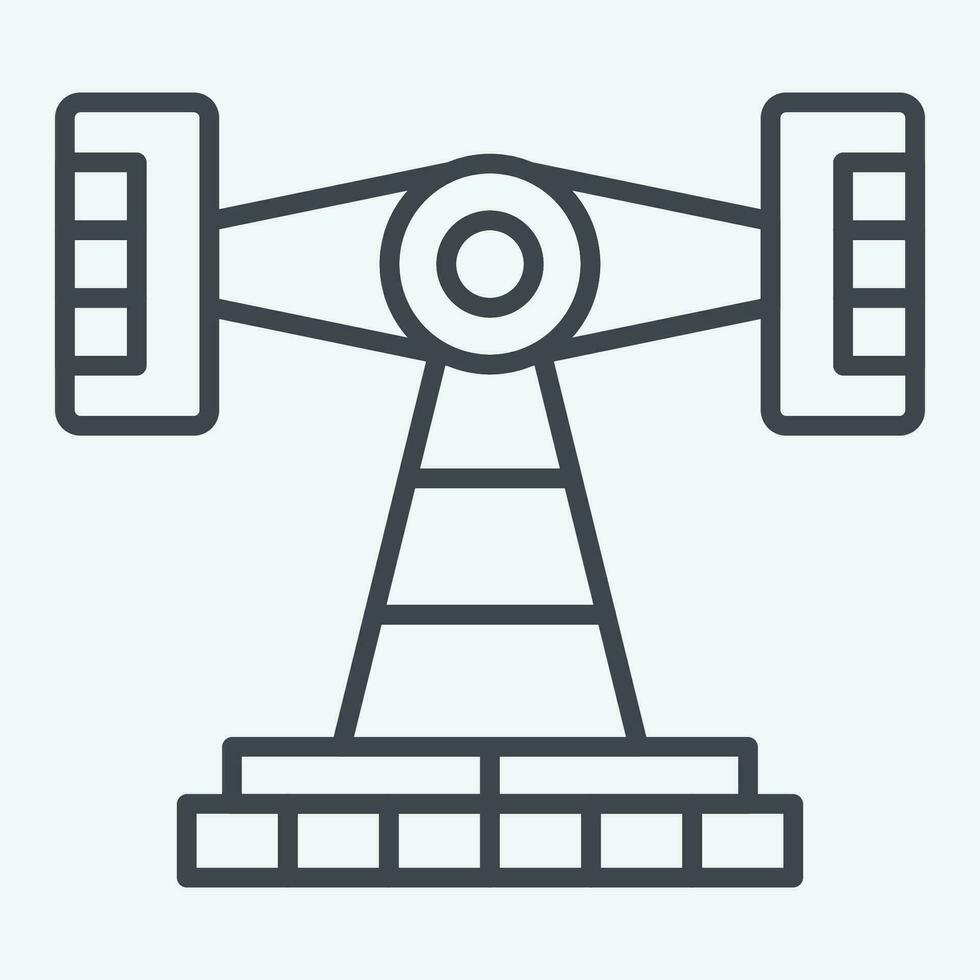 Icon Roll O Plane. related to Amusement Park symbol. line style. simple design editable. simple illustration vector