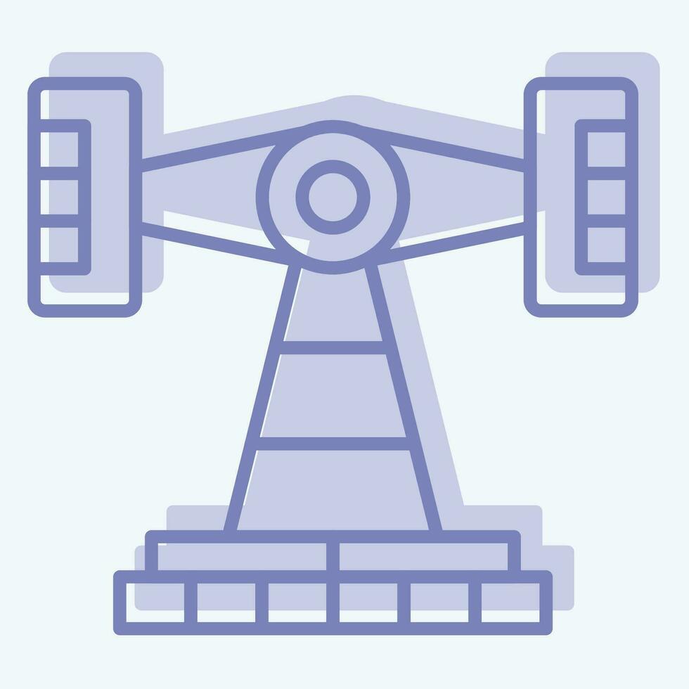 Icon Roll O Plane. related to Amusement Park symbol. two tone style. simple design editable. simple illustration vector