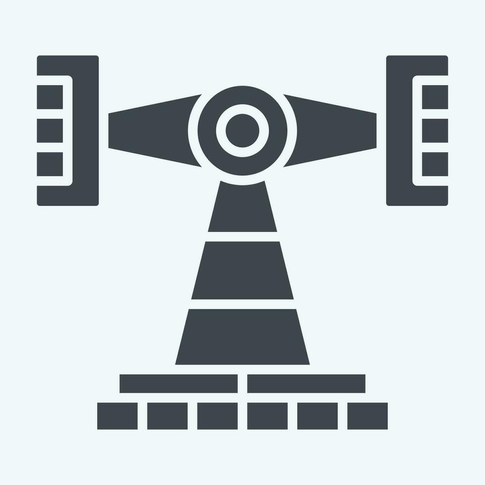 Icon Roll O Plane. related to Amusement Park symbol. glyph style. simple design editable. simple illustration vector