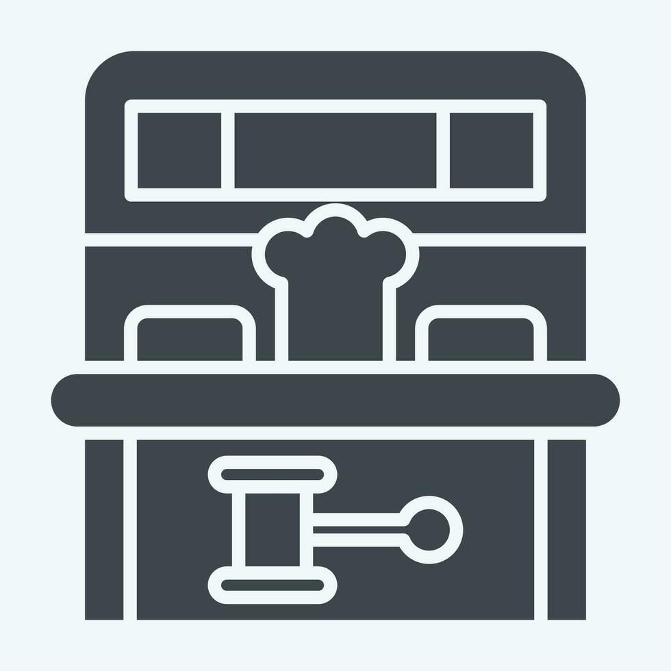 Icon Mole Game. related to Amusement Park symbol. glyph style. simple design editable. simple illustration vector
