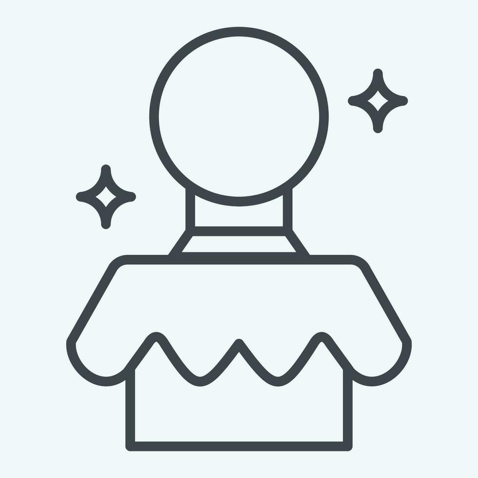 Icon Magic Ball. related to Amusement Park symbol. line style. simple design editable. simple illustration vector