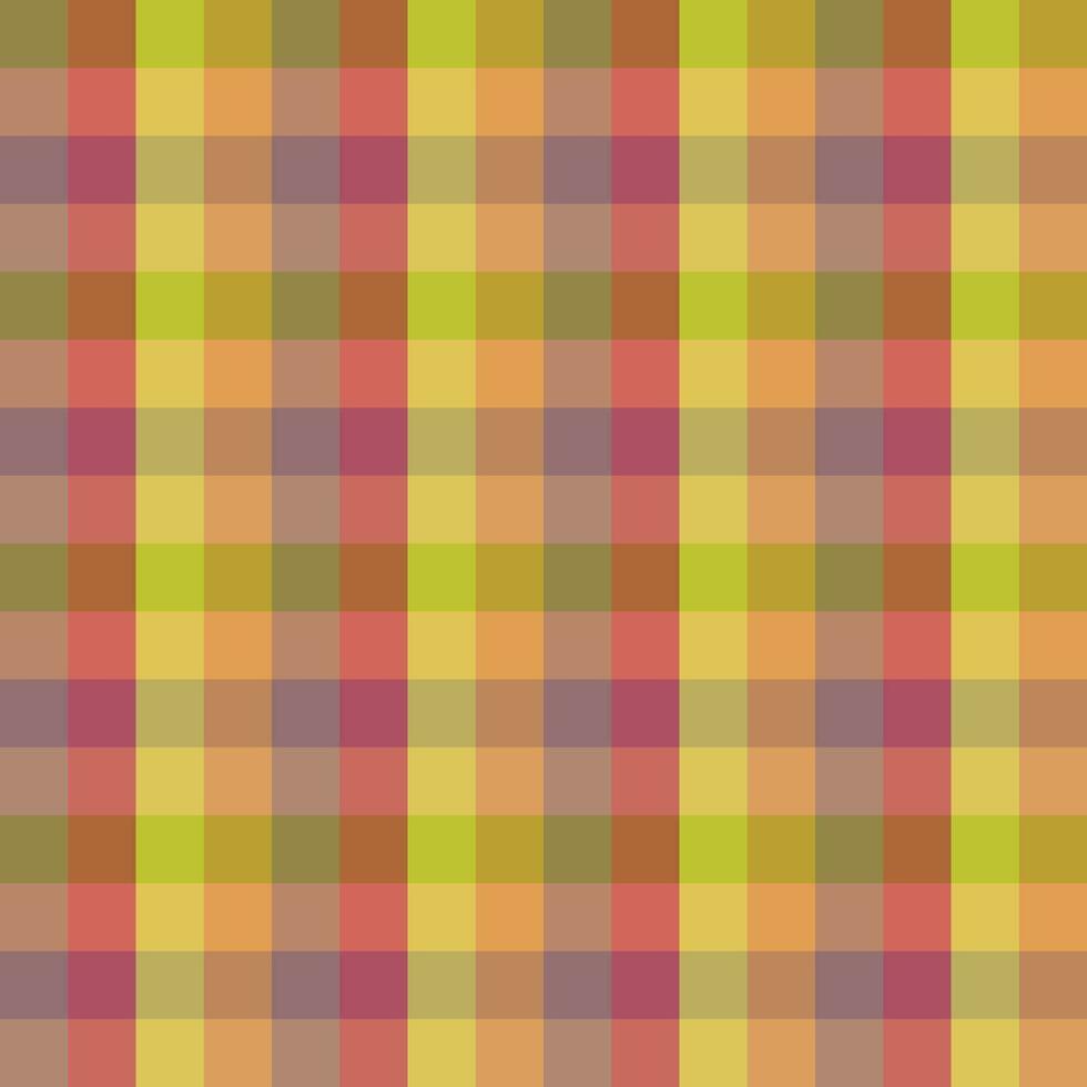Abstract checkered pattern in blue, red, yellow. Illustration of seamless herringbone tartan for scarf, blanket. vector