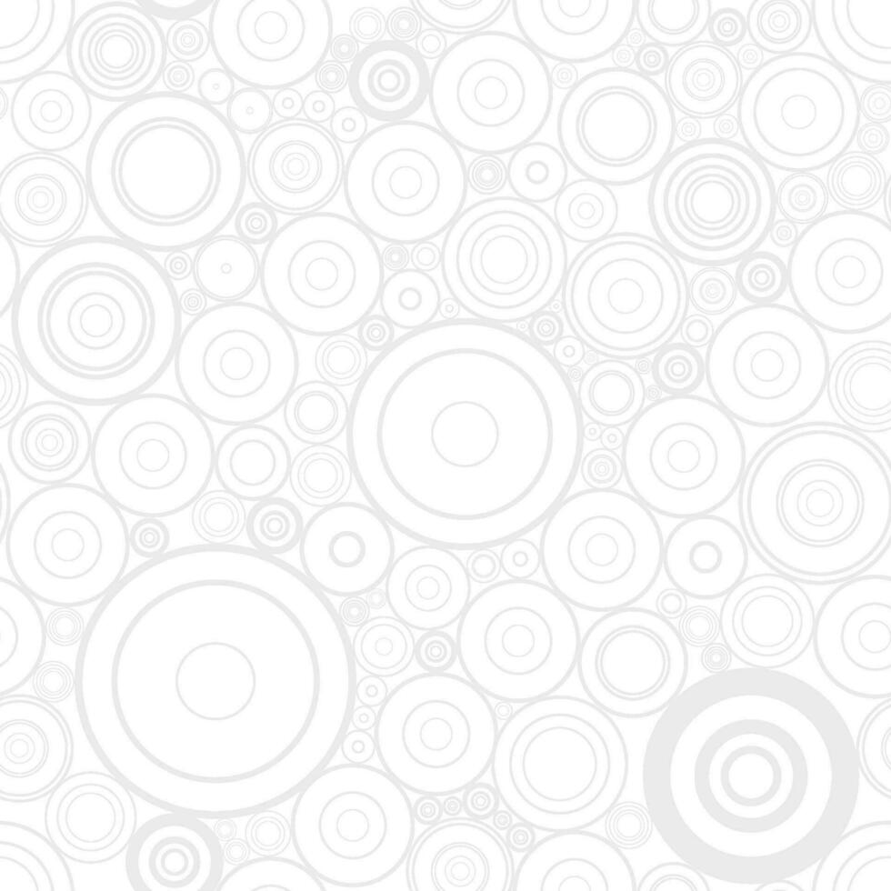 White background with gray abstract circle lines seamless isolated vector