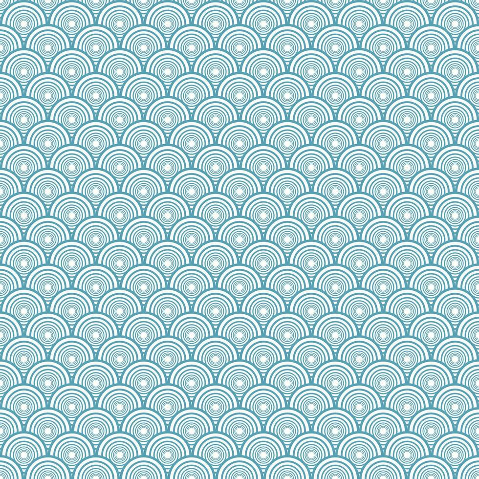 Fish scale line isolated on white background. tiled lines mermaid tail pattern for decoration vector