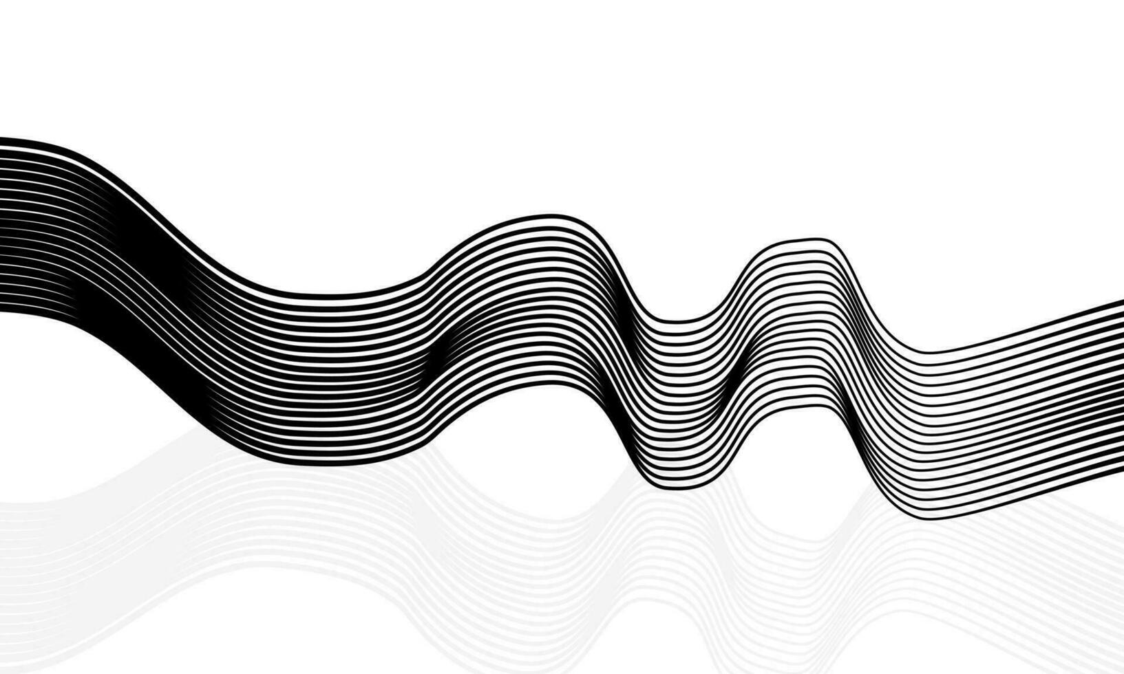 White background, gray stripes, undulating art design. vector