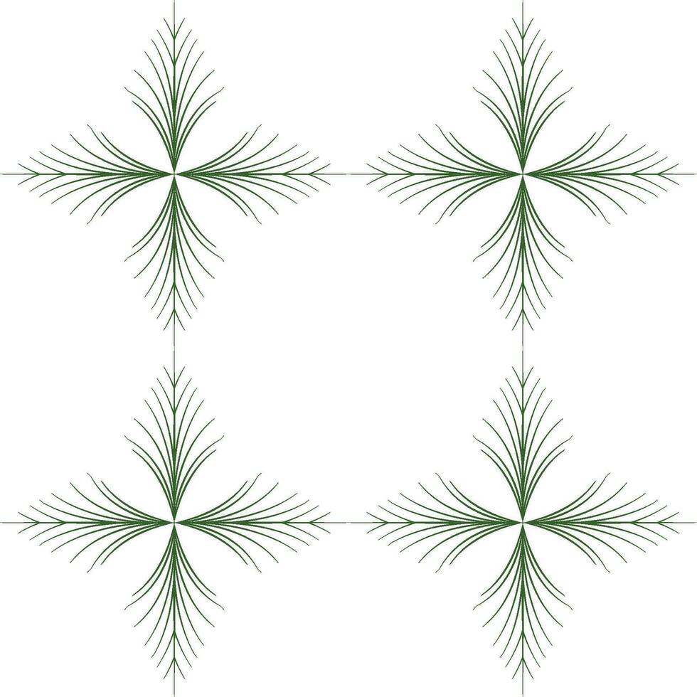 Seamless pattern, abstract background, green leaf lines vector