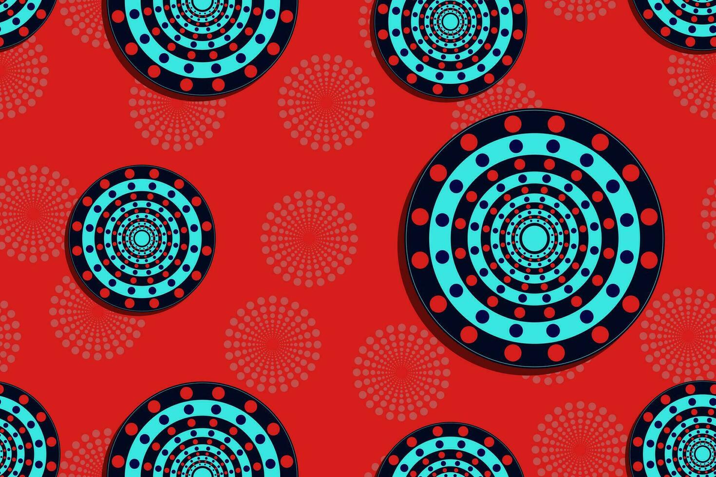 Seamless pattern, abstract background, line art circles in ethnic style. vector