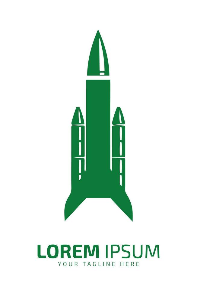 Launching Success Rocket Silhouette Logo Vector Portraying Innovation and Evolution.