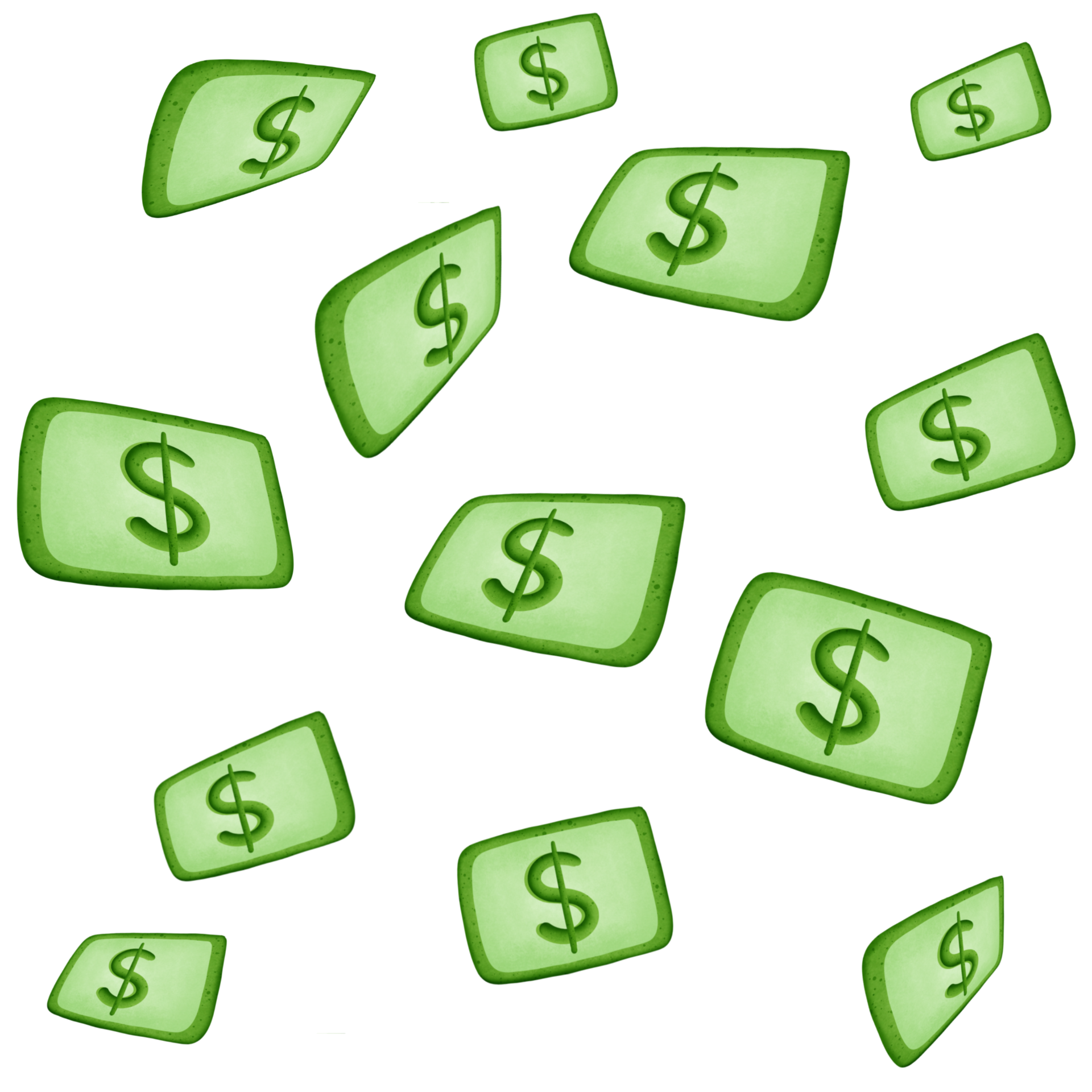Green dollar money drop and symbol isolated on transparent background 27435796 PNG