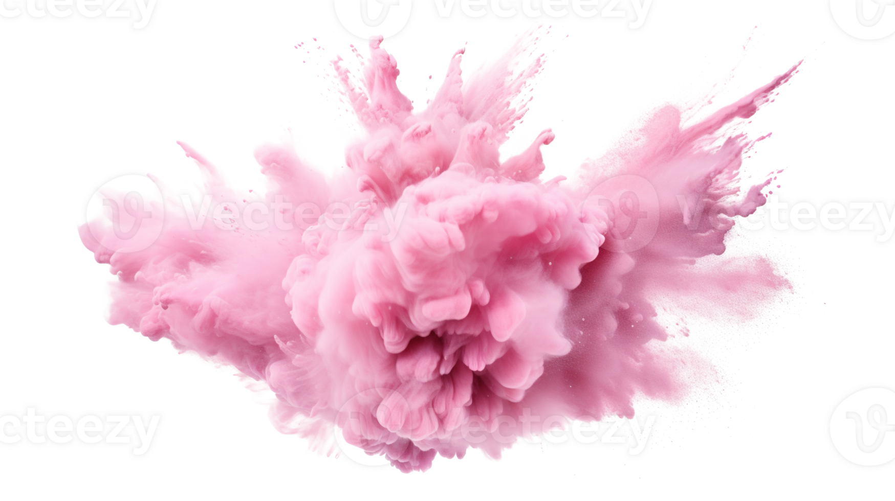Generative AI, PNG light pink sand and powder with splashes