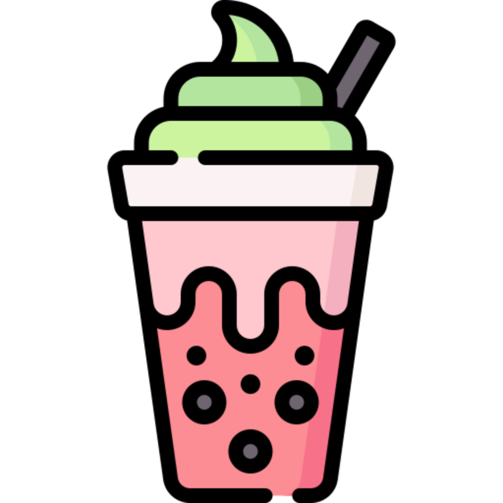 bubble tea illustration design png