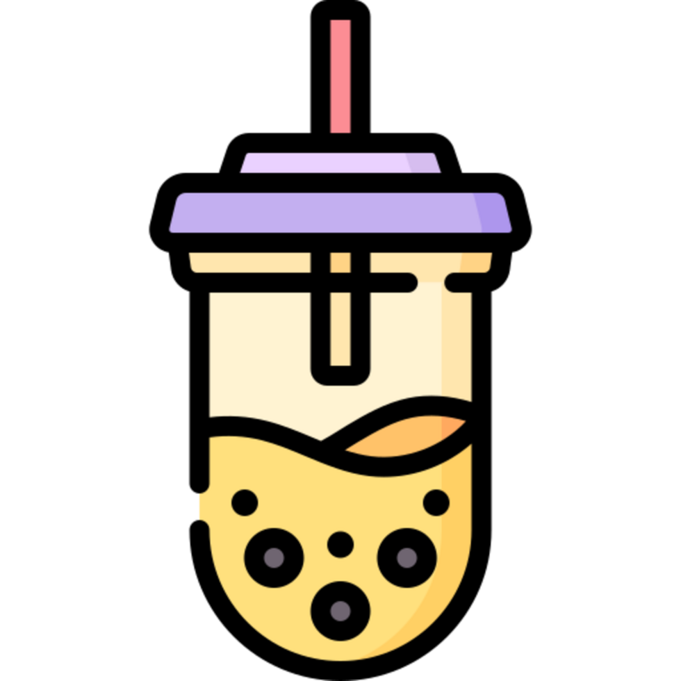 milk tea illustration design png