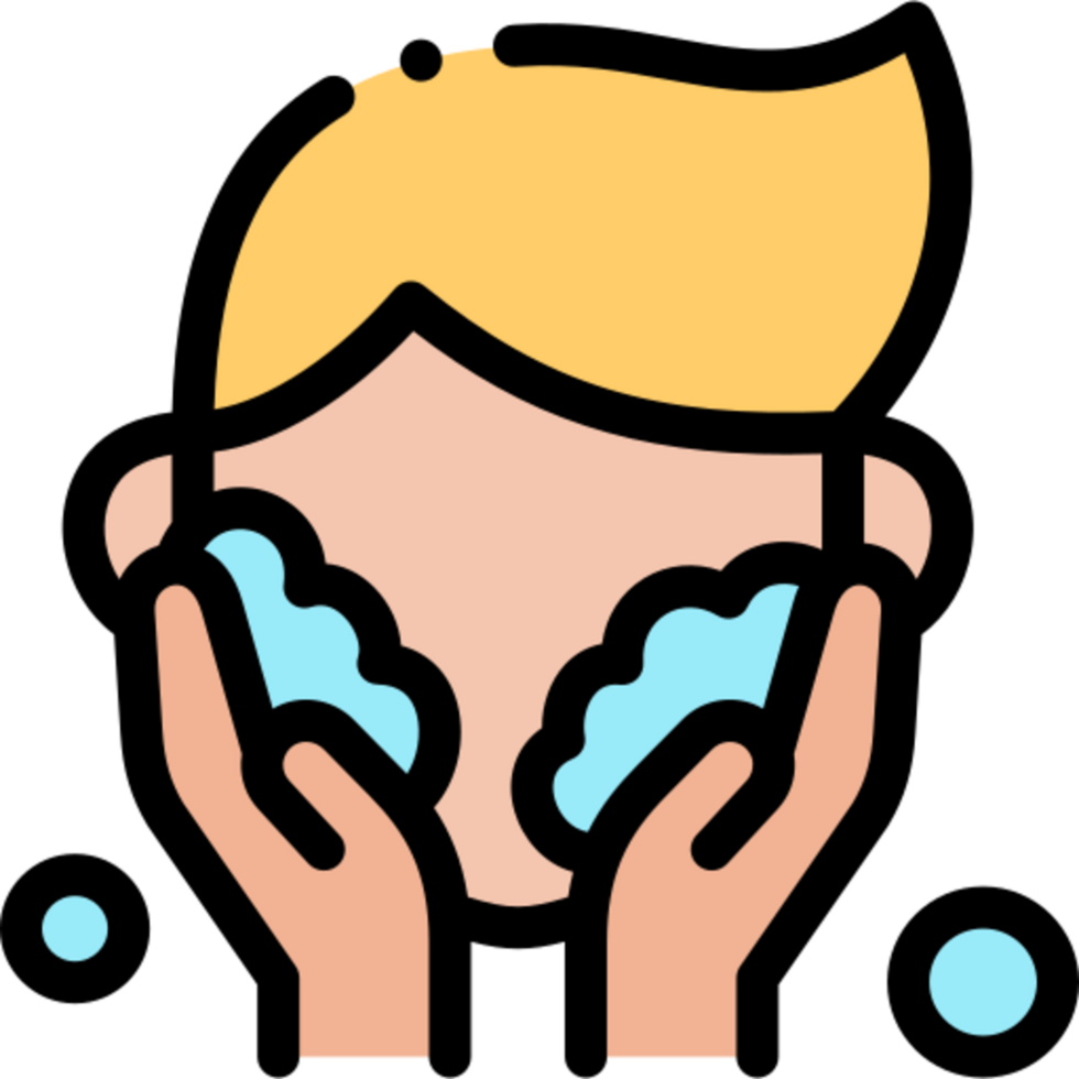 wash face illustration design png