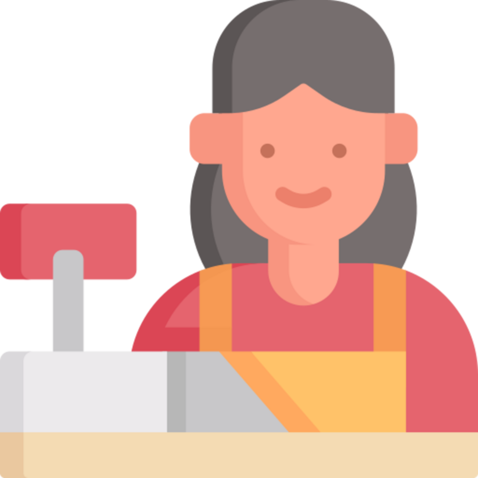 cashier illustration design png