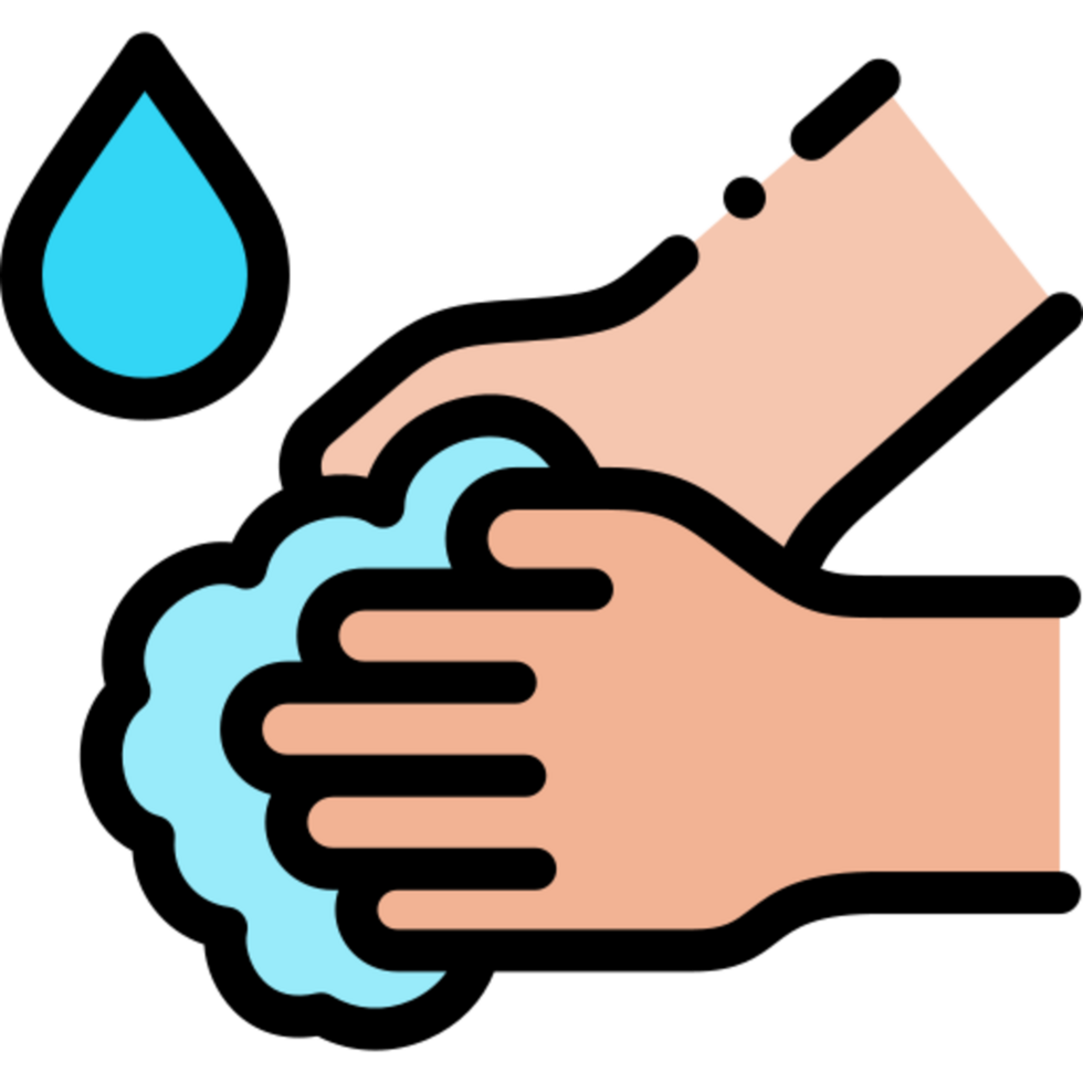 Illustrationsdesign zum Waschen der Hand png