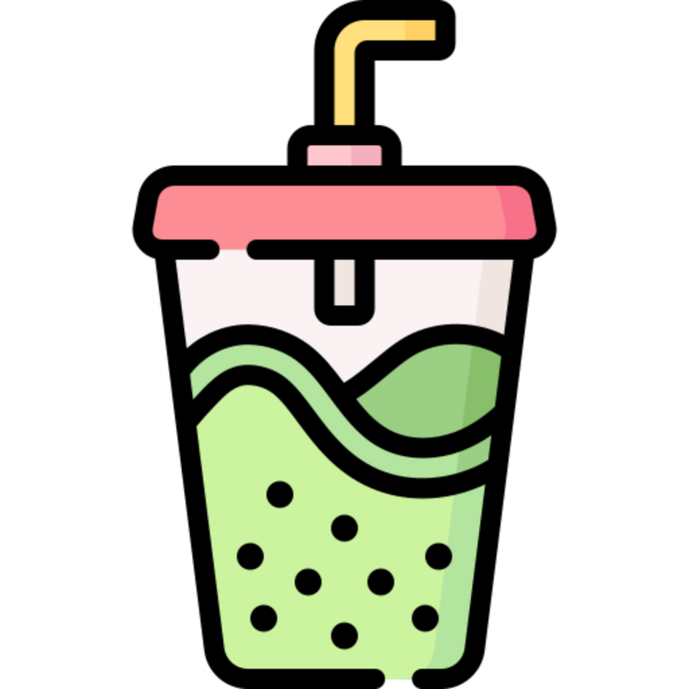 bubble tea illustration design png