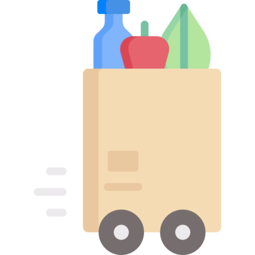 grocery bag illustration design png