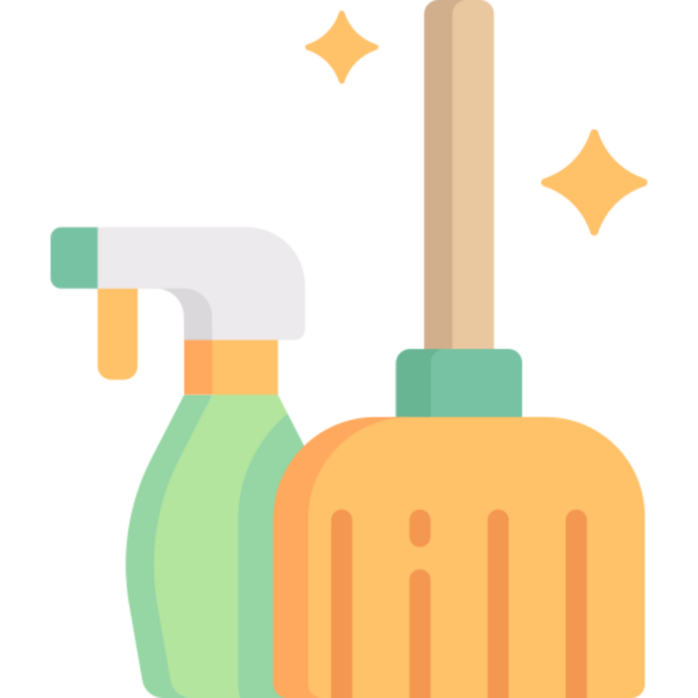 cleaning tools illustration design png