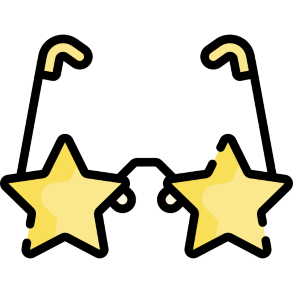 star glasses illustration design png