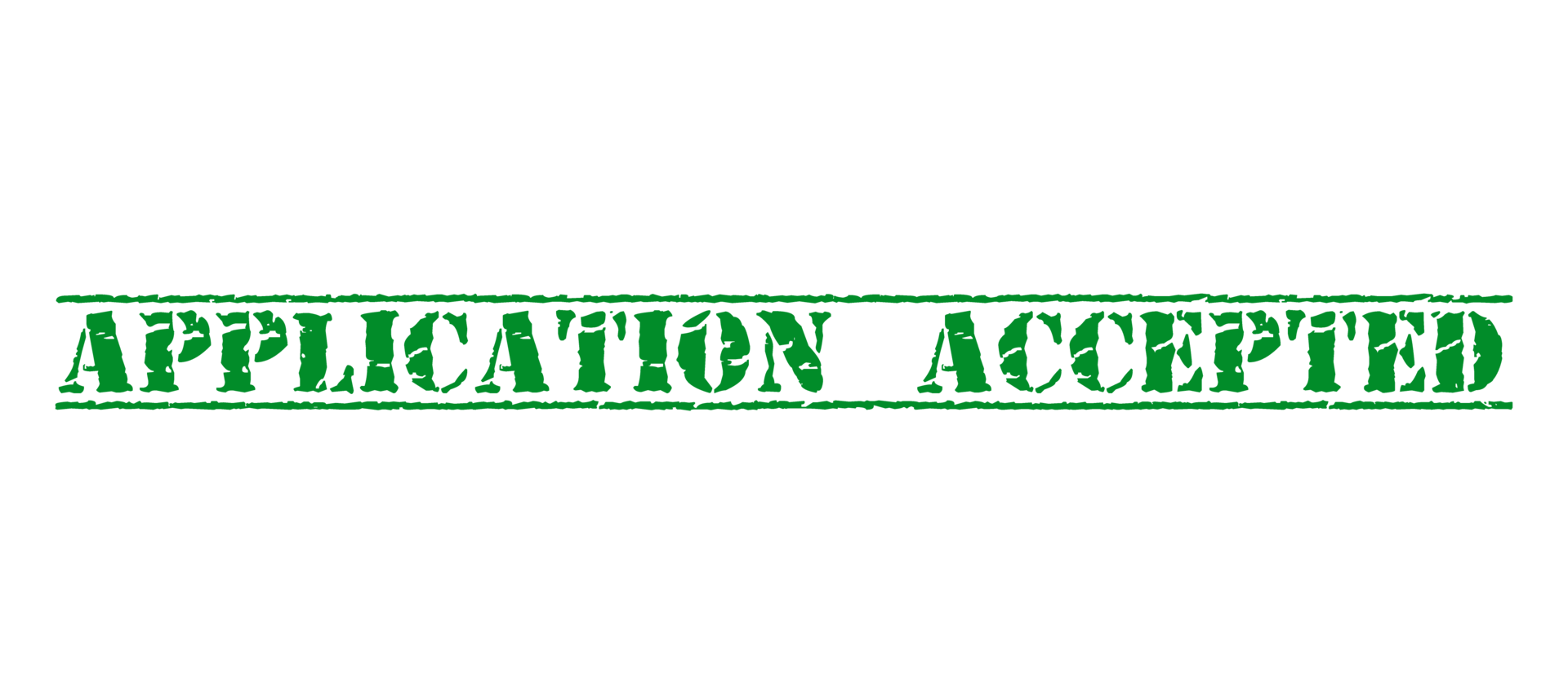 Application green stamp on transparent background png