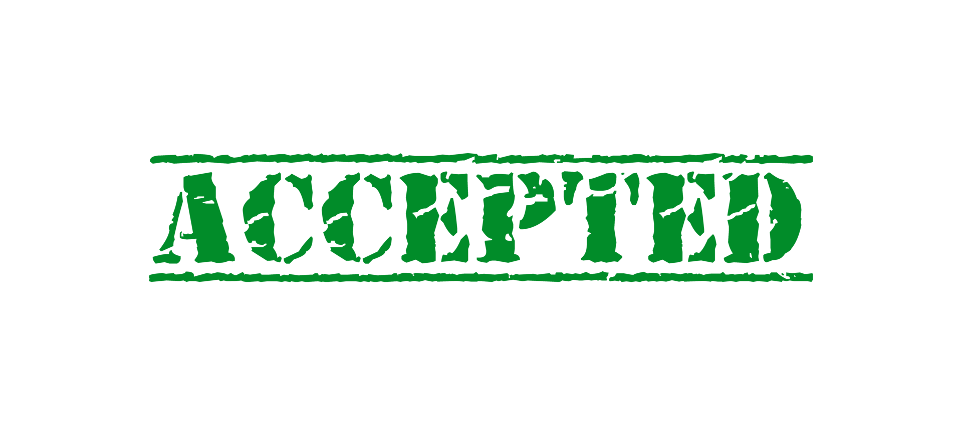 Accepted green stamp on transparent background png