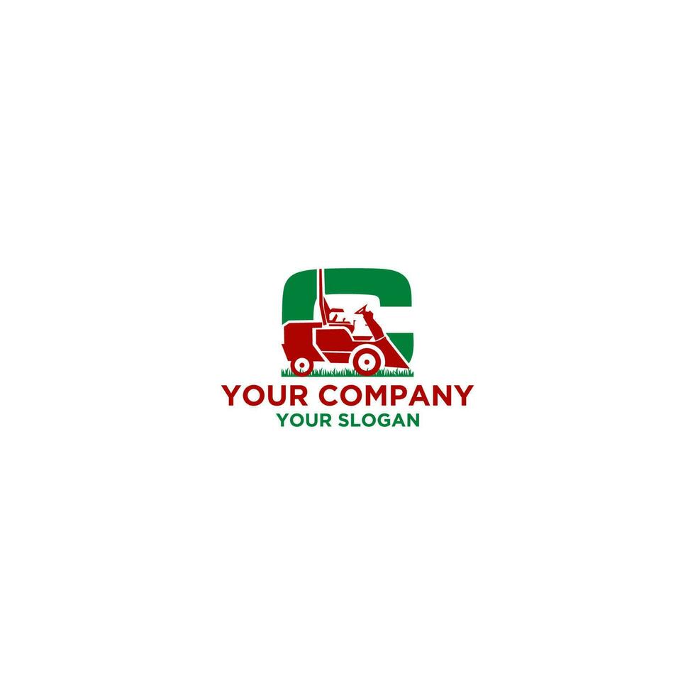Mow in Letter C Logo Design Vector