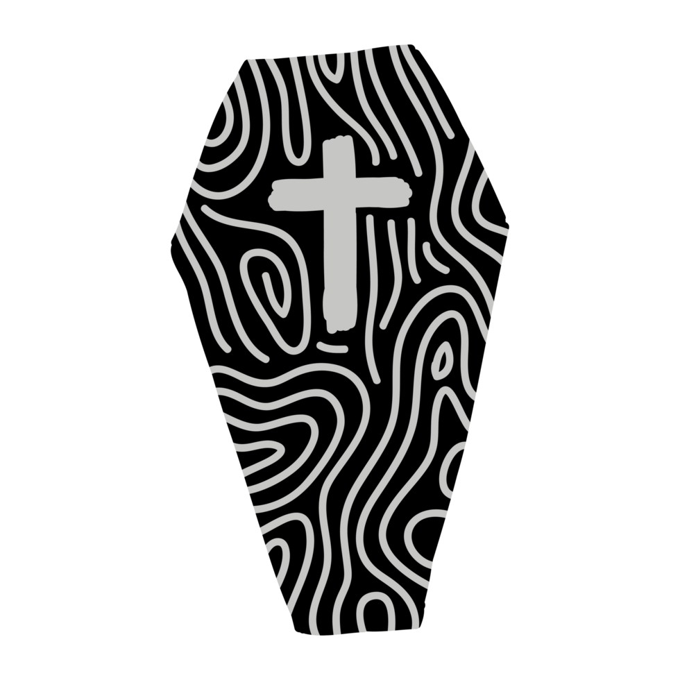 isolate coffin halloween item png