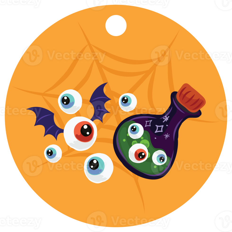 isolate halloween price tag halloween item png design