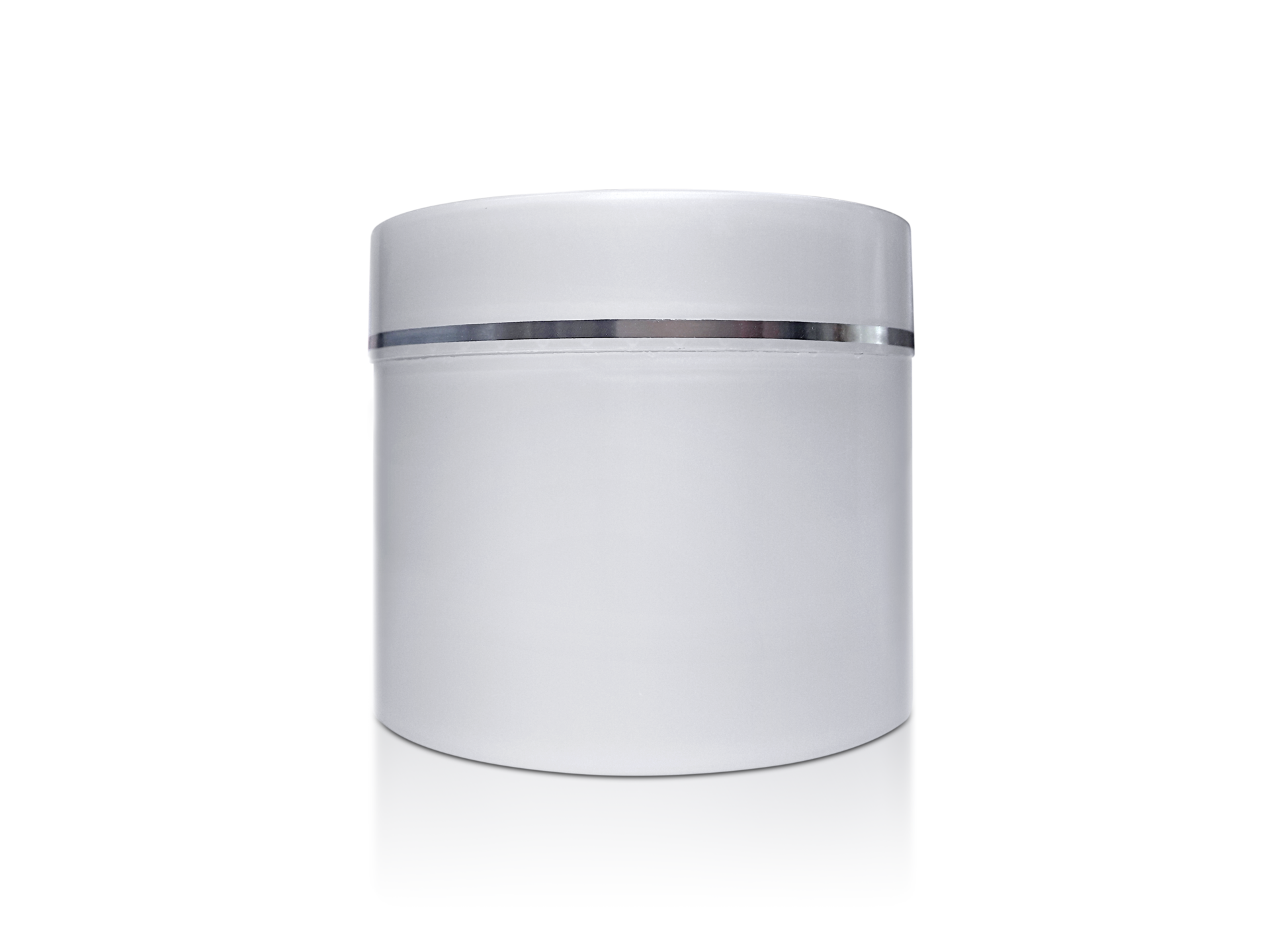 White Jar Of Hand Cream Or Gel With A Silver Stripe Transparent white-jar-of-hand-cream-or-gel-with-a-silver-stripe-transparent