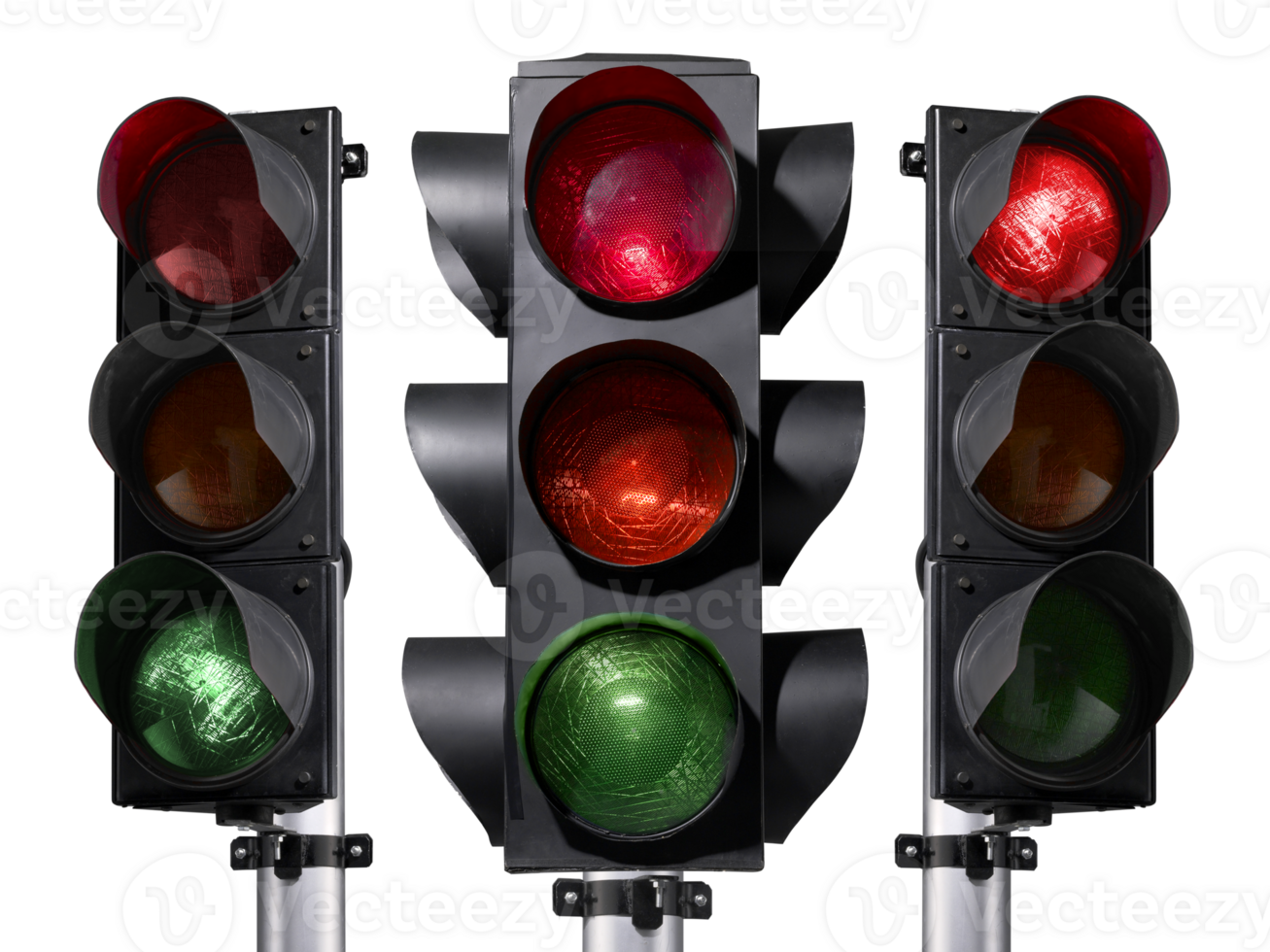 Traffic lights, transparent background png