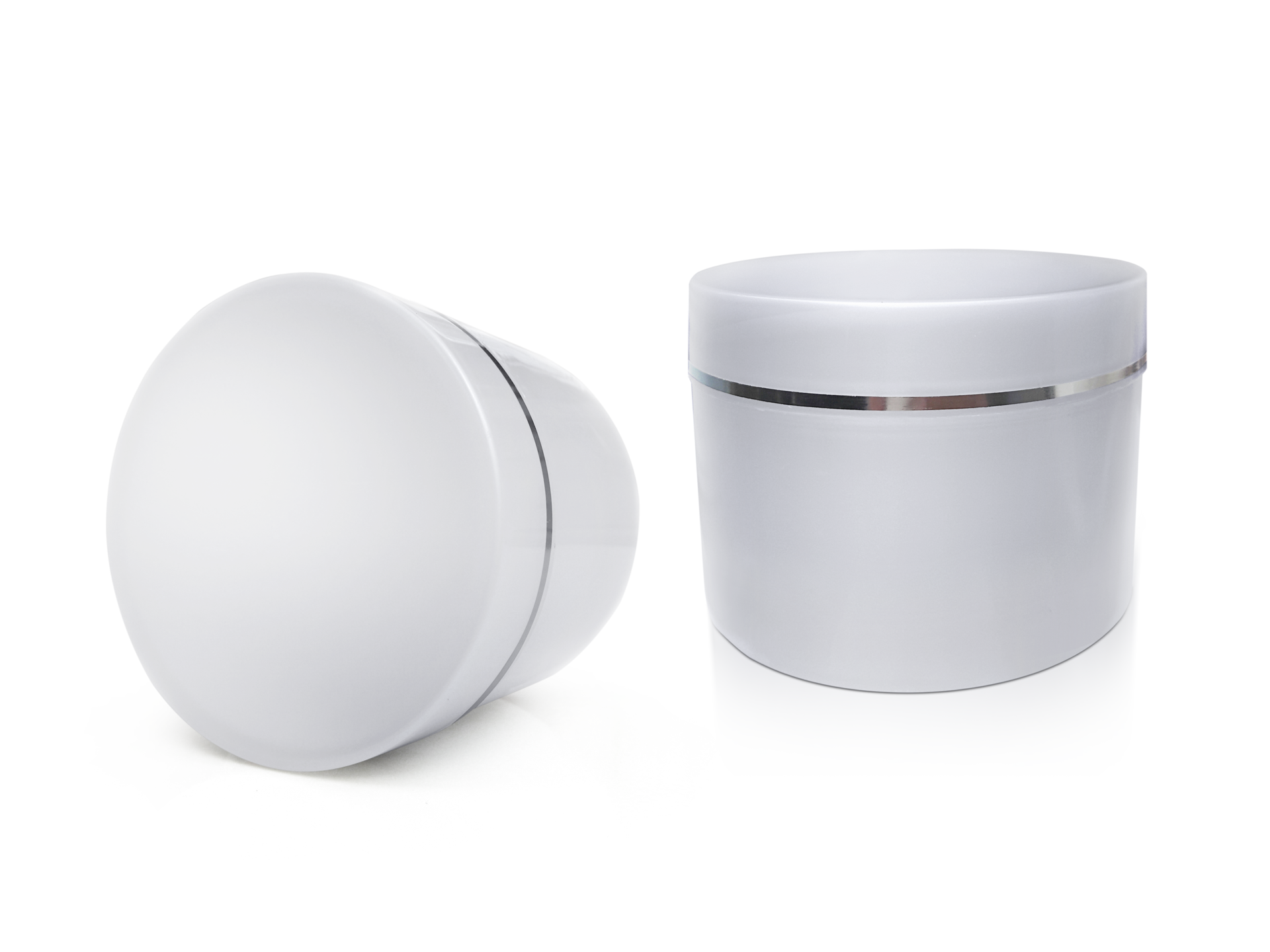 White Jar Of Hand Cream Or Gel With A Silver Stripe Transparent White Jar Of Hand Cream Or Gel With A Silver Stripe Transparent