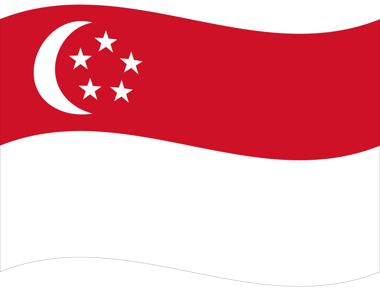 Singapore flag wave. Singapore flag. Flag of Singapore png