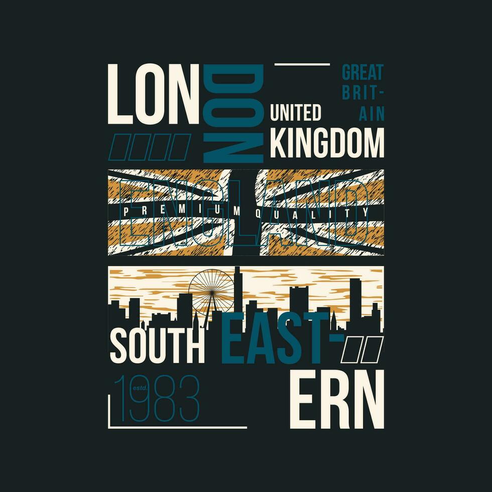 Londres unido Reino gráfico tipografía vector, t camisa diseño, ilustración, bueno para casual estilo vector