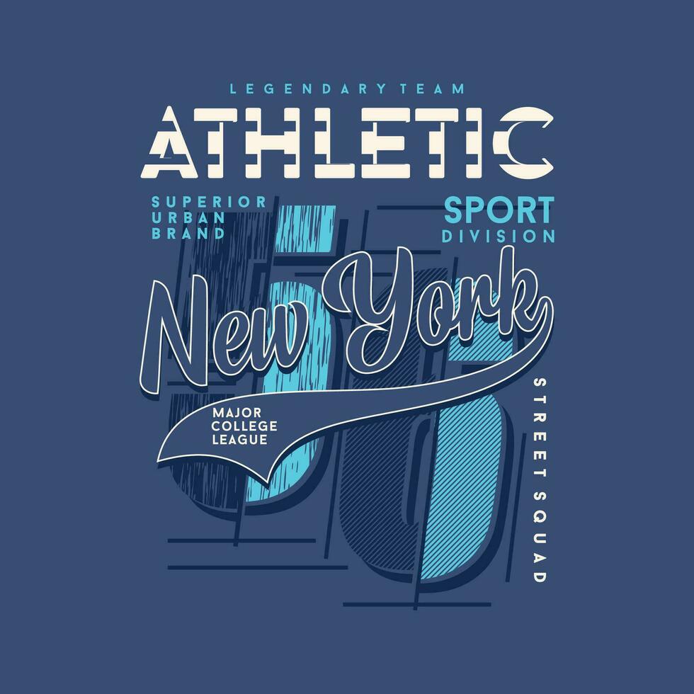 athletic sport new york city graphic typography vector, t shirt design, illustration, good for casual style vector