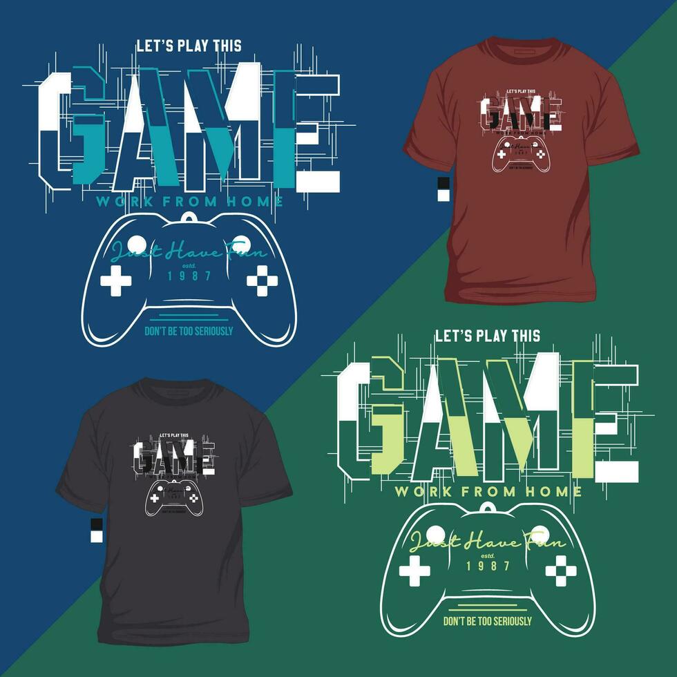 jugar el juego resumen gráfico, tipografía vector, t camisa diseño ilustración, bueno para Listo imprimir, y otro utilizar vector