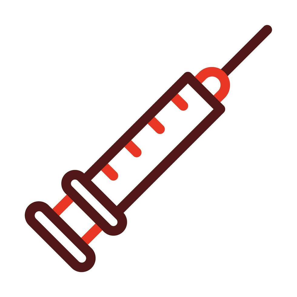 Injection Thick Line Two Color Icons For Personal And Commercial Use. vector