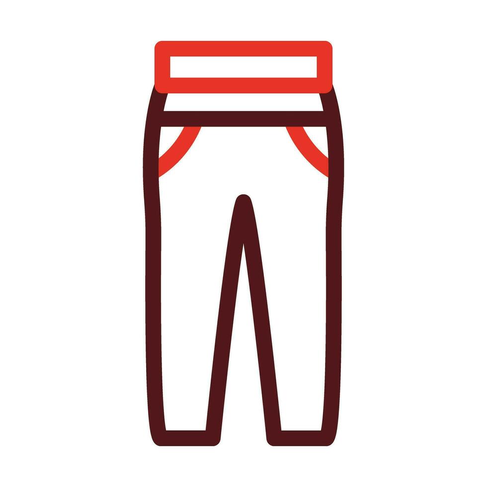 pantalones grueso línea dos color íconos para personal y comercial usar. vector