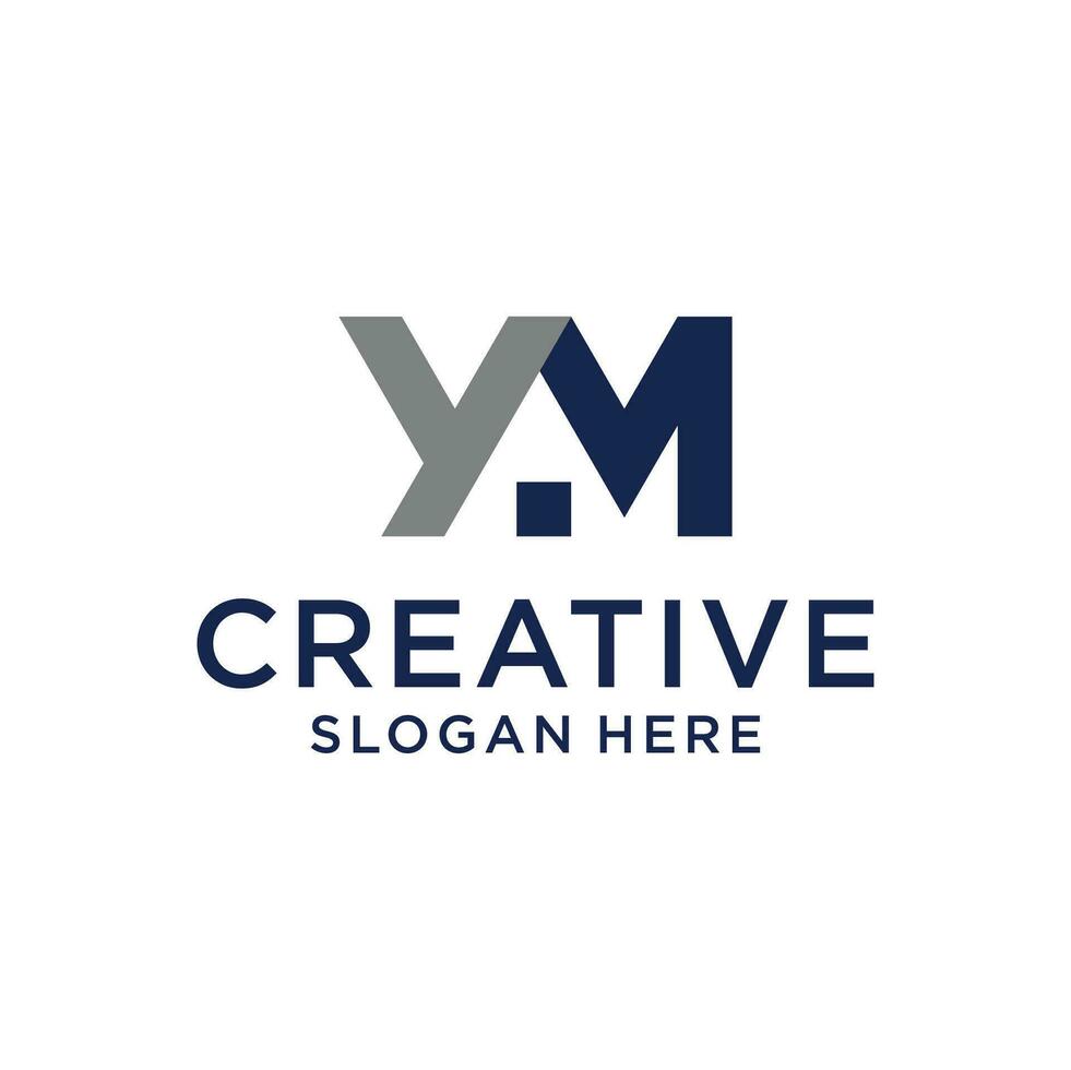 Abstract letter monogram logo design template vector