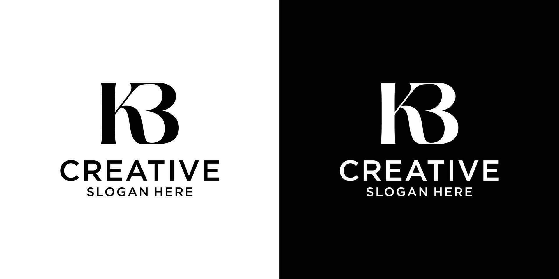 Letter K B Logo design concept vector