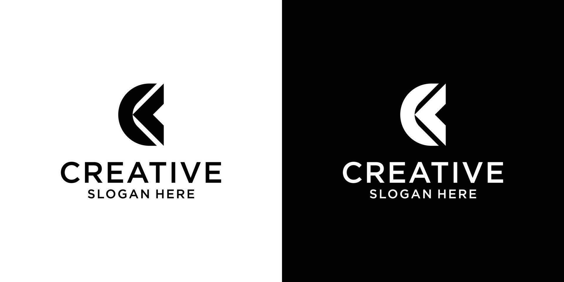 letter c k Logo design concept vector