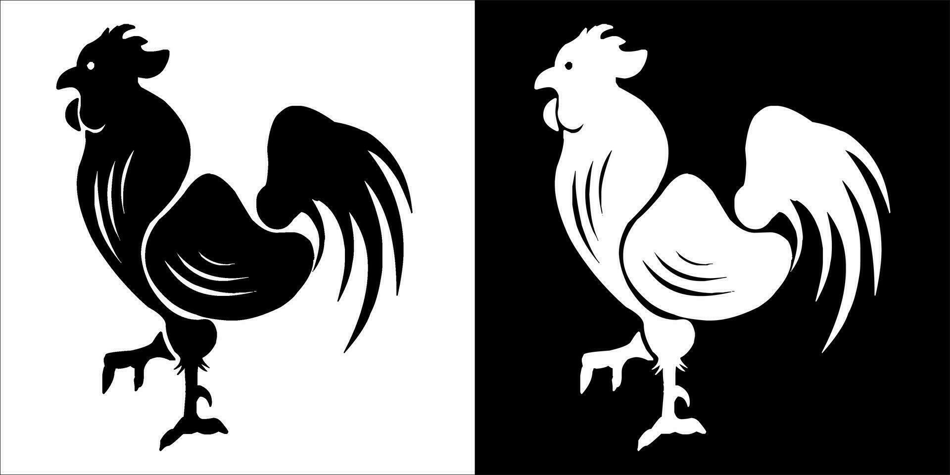 Ilustrasi, vector graphic of cock