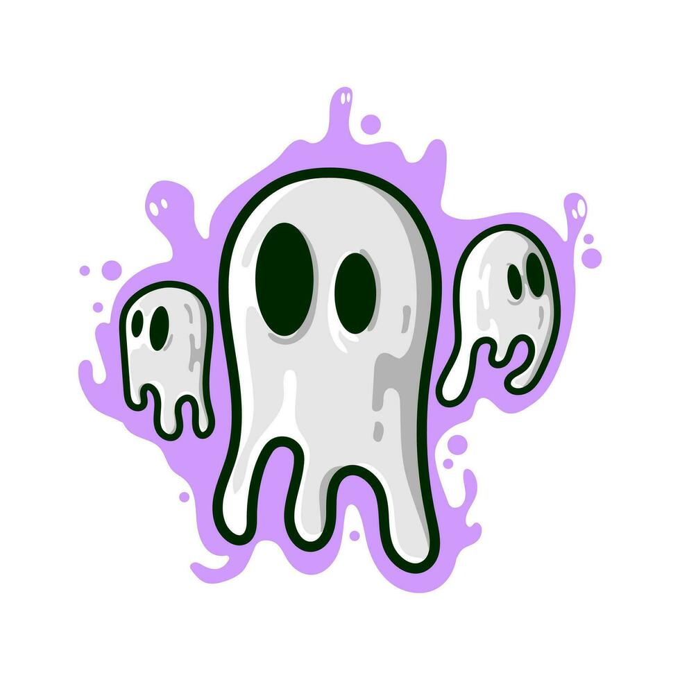 Creepy ghost illustration vector