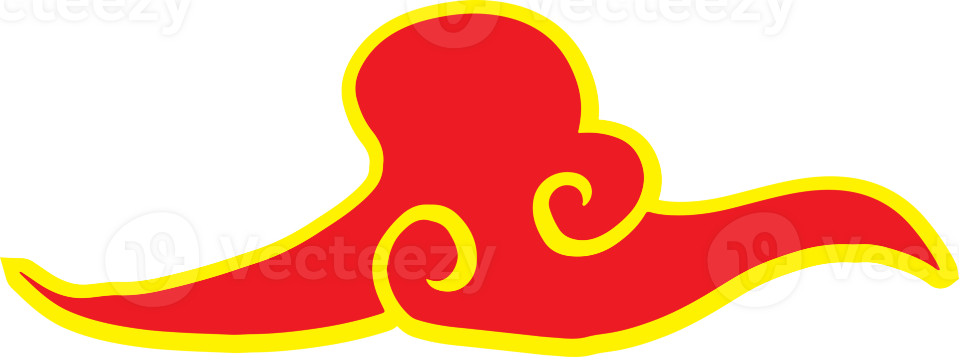 The red Chinese cloud  symbol royalty for decor image png