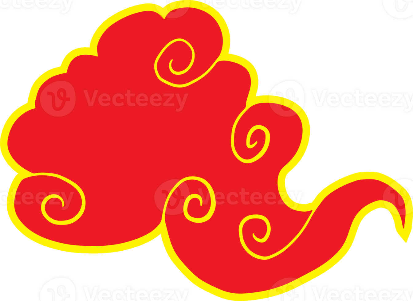 The red Chinese cloud  symbol royalty for decor image png