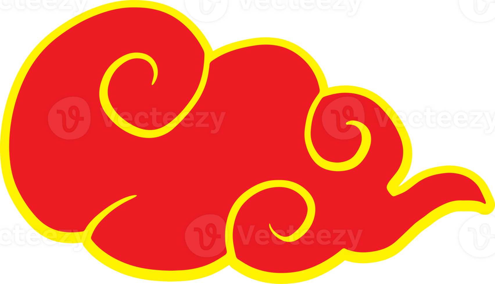 The red Chinese cloud  symbol royalty for decor image png
