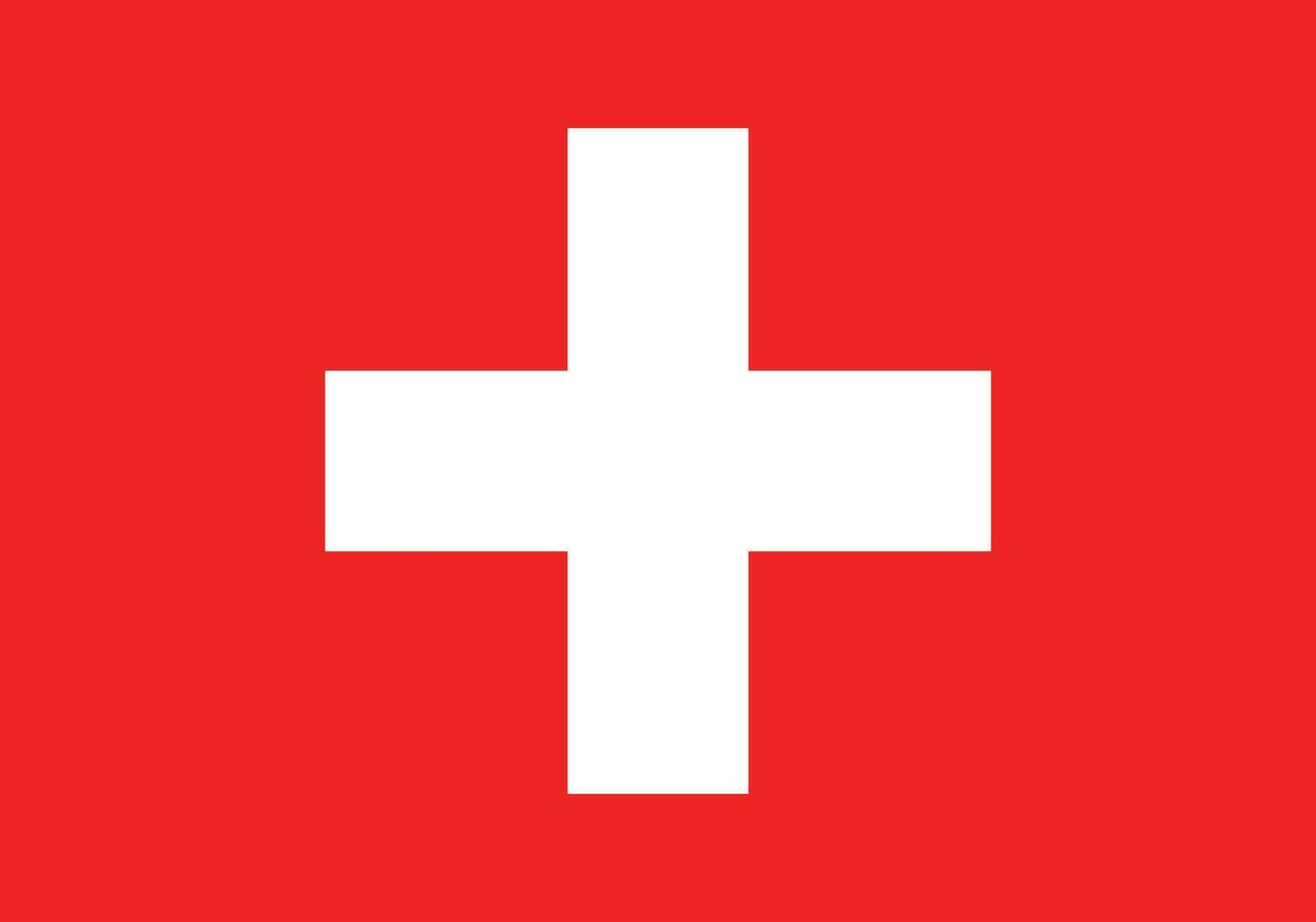 Switzerland flag . Flag of Switzerland vector illustration isolated on white backgound